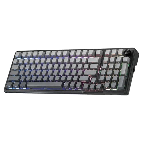 Redragon K686 PRO 98 Keys Wireless Gasket RGB Gaming Keyboard, 3-Mode PBT Mechanical Keyboard w/Hot-Swap South-Facing RGB Socket, Dedicated Knob Control & 5-Layer Noise Dampening, Gradient PBT Keycaps - Image 1