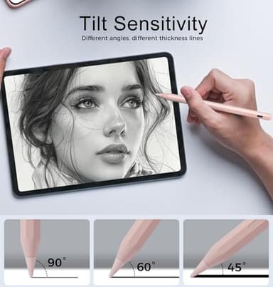 Stylus Pen for iPad 11th&10th&9th Generation,Fast Charge Pencil for Apple iPad,Palm Rejection,Tilt Sensitivity,Compatible with 2018-2025 iPad11/10/9/8/7/6th,Pro 13" M4/12.9"/11",Air 3/4/5/M2,Mini 5/6 - Image 4