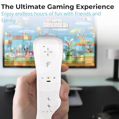Nintendo White Premium Wii Console with 2 Remotes, 2 Nunchucks, Dual Dock Stand, Sensor Bar, AV Cable (Renewed) - Image 6