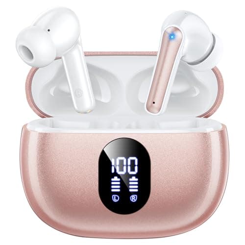 ZZU Wireless Earbuds, 2025 Ear Buds with Big Bass Stereo Sound, Lightweight Bluetooth Earbuds with 48 Hours Playtime, in-Ear Fit Earphones, IPX7, Hands-Free Calls with Al for iPhone, Android, Pad - Image 1