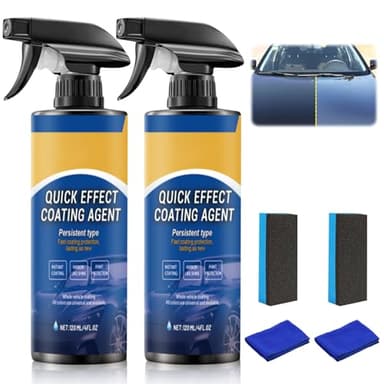 Diinou 2Pcs Advanced Car Quick-Acting Coating Agent Spray, Car Coating Spray, 2025 New Quick Effective Coating Spray,Car Scratch Wax Polish Spray Waterless Wash, Oil Film Emulsion Glass Cleaner - Image 1