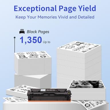 206A Black Toner Cartridge 2 Pack (with Chip) Compatible Replacement for HP 206A 206X for Color Laserjet Pro MFP M283fdw M283cdw M283fdn M282nw M255dw M255nw M283 M255 Printer W2110A W2110X High Yield - Image 3