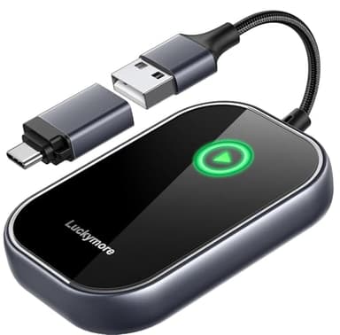 Luckymore Wireless Carplay Adapter, Converts Wired to Wireless Carplay Dongle for Plug & Play Carplay Fit for Cars from 2017 & for Apple iPhone iOS 10+ - Image 1