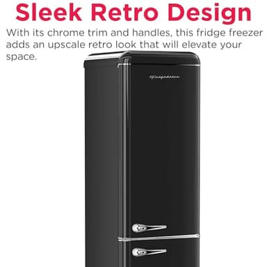 Frigidaire RETRO 9.2 Cubic Foot Fridge with Bottom Mount Freezer, 9.2 cu. ft, BLACK - Image 6
