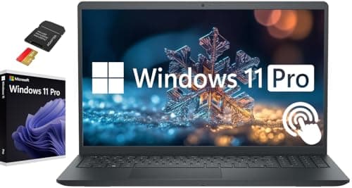 Dell Inspiron 15.6" FHD Touchscreen Business & Student Laptop, 64GB RAM 2.5TB Storage (2TB SSD+512GB SD Card), 8-Cores AMD Ryzen 7, Windows 11 Pro Laptop with Microsoft Office Included, Black - Image 1