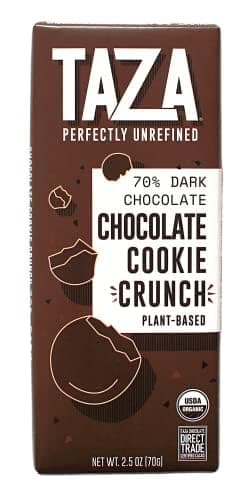 Taza Chocolate Organic Smooth & Crunchy 70% Dark Bar Variety Pack Bundle, 2.5 oz (4 count), Vegan - Image 3
