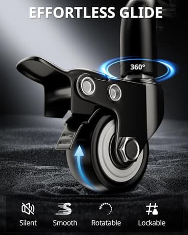 UBeesize Pro LED Ring Light Tripod with Phone Holder & Casters, Adjustable Overhead Phone/Camera Mount for iPhone, Video Recording, Live Streaming, Cooking (Mobile Stand with Light & Tripod) - Image 3