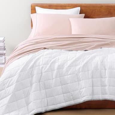 LANE LINEN Eco Friendly 100% Organic Cotton Sheets Queen Size, Mercerized Cotton Fully Elasticized Reinforced Seams Low Pill Fade Resistant Hotel Luxury Bed Sheets Set- Dusty Rose - Image 8