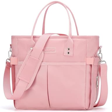 MAXTOP Lunch Bag Women for Work Insulated Thermal Lunch Box with Wide-Open Pocket Reusable Leakproof Cooler Bags with Removable Shoulder Strap for Teacher Nurse Office Picnic Travel Pink - Image 1