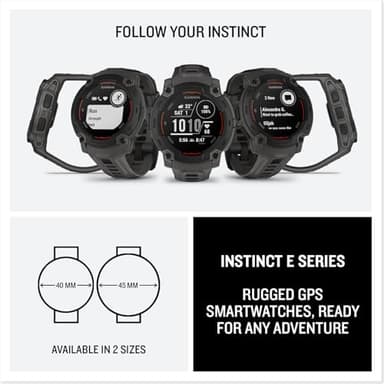 Garmin Instinct® E 45mm, Rugged Outdoor GPS Smartwatch, 24/7 Health Monitoring, Wrist-Based Heart Rate, Up to 16 Days of Battery Life, Charcoal - Image 8