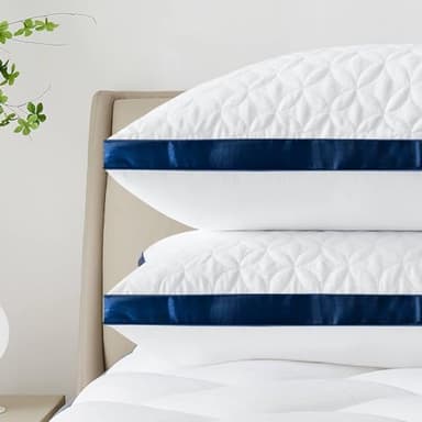 Slybear Pillows Standard Size Set of 2, Cooling Bed Pillow Hotel Quality Pillows 2 Pack for Back, Stomach or Side Sleeper, Fluffy Pillow with Down Alternative for Bed Sleeping, Machine Washable - Image 8
