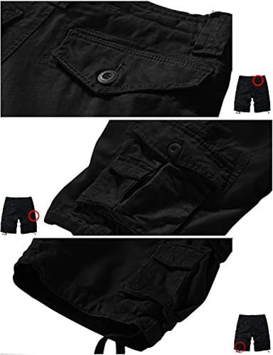 Match Men's Comfort Cargo Short (Label Size XL/34 (US 32), 3056 Black Gray) - Image 6