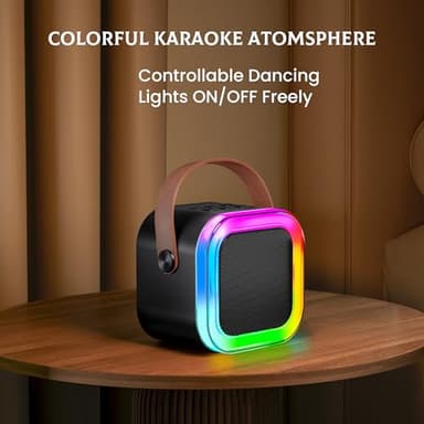 IROO Mini Karaoke Machine for Kids, 2025 TOP Toys Birthday Gifts Ideas for Girls Ages 4, 5, 6, 7, 8, 9, 10, 12+ Years Old, Portable MP3 Player with 2 Wireless Mics for Party - Image 6