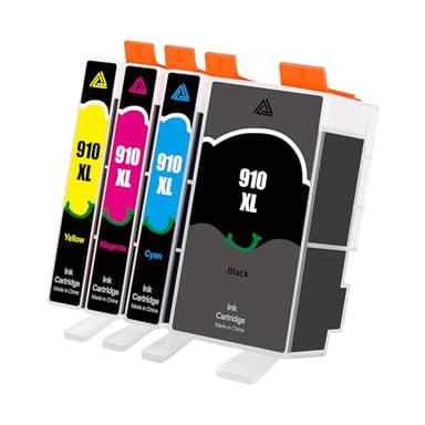 910XL Ink Cartridges for HP Printers (4-Pack) Black Cyan Magenta Yellow High-Yield Replacement for HP 910XL Ink Cartridges Combo Pack Work for OfficeJet 8010 8020 Series, Pro 8020, 8030 Series 3YQ26AN - Image 1