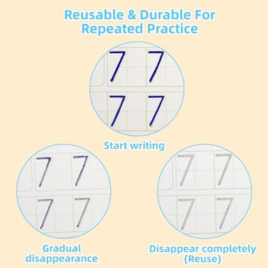 LUCKFUTURE Complete Handwriting Practice for Kids, Grooved Writing Book Magic Copybook, Reusable Writing Practice Calligraphy Workbook, Kindergarten Preschool Learning Activities(Set of 5 books) - Image 4