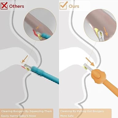 3 in 1 Baby Booger Remover and Baby Ear Cleaner Tool Baby Nose Cleaner with Soft Silicone End Dual Ear Wax and Snot Remover Safe Nasal Picker for Newborns Infants & Toddlers, BPA Free - Image 5