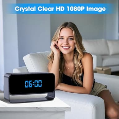 FHD 1080P Clock Camera - WiFi Wireless Camera for Indoor Home Security - Advanced Nanny Cam with Superior Night Vision - Image 3