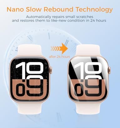 AK JOHN 2 Pack for Apple Watch Series11/Series 10 Screen Protector 42mm, Easy Installation Kit,Anti-Scratch, Strong Asorption Screen Protector,Touch Sensitive - Image 5