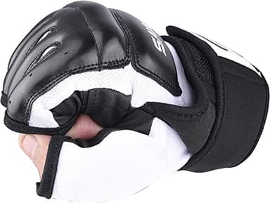 SAWANS Punch Bag Boxing Gloves Karate Mitts MMA Body Combat Taekwondo Training Martial Art Fighting Grappling Muay Thai (L, Black) - Image 8