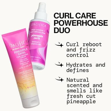 Pacifica Pineapple Swirl Curl Defining Cream – Curl Cream for Curly Hair, Curly Hair Products with Coconut Oil and Hyaluronic Acid, Styling for Bouncy Waves Without Crunch - 4 Oz - Image 11