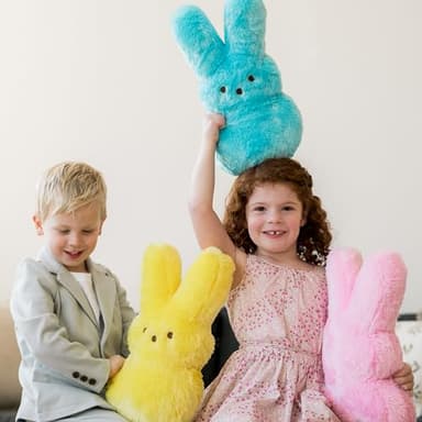 Animal Adventure | Shaggy Bunny Peeps | 15” Collectible Plush | Yellow - Image 6