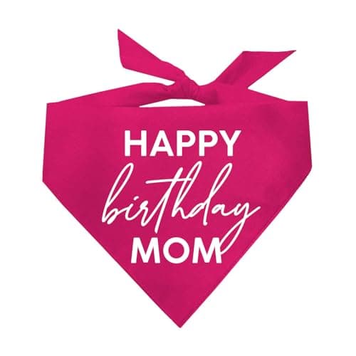 Happy Birthday Mom Dog Bandana (Pink OS 959) - Image 1