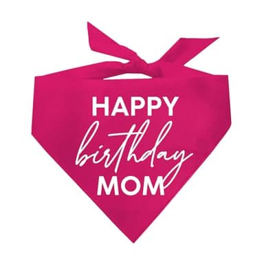 Happy Birthday Mom Dog Bandana (Pink OS 959) - Image 1