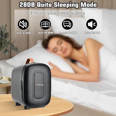 Hansburg Mini Fridge for Bedroom Skincare Cooler & Warmer Portable Small Refrigerator 4 Liter/6 can with 12v AC/DC/USB Option for Food, Drinks, Makeup, Dorm, Office and Car - Image 6