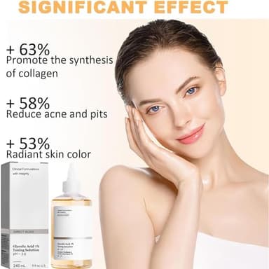Ordinary Glycolic Acid Toning Solution, 8 Fl Oz Glycolic Acid 7% Toner Gently Exfoliates, Smooths Skin Texture, Improvement Visible Clarity & Also Addressing Uneven Tone - Image 3