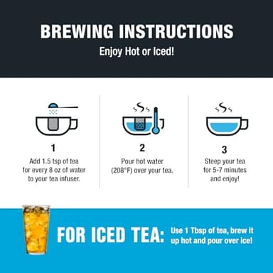 Tiesta Tea - Ginger Citrus Herbal Loose Leaf Tea, Lemon Ginger with Mint & Chamomile Blend, Caffeine-Free, Brew Hot or Iced, Makes Up to 200 Cups, Resealable Bulk Pouch, 12 Ounce - Image 5