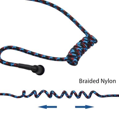 WODASEN Replacement Braided Nylon Fiber Acoustic Coil Tube Moisture Proof Color for Radio Earpiece Headset FBI Police Accessories (Blue-Red-Black-1) - Image 2