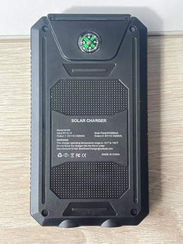 WONGKUO Solar Charger Power Bank - 𝟮𝟬𝟮𝟰 𝙐𝙥𝙜𝙧𝙖𝙙𝙚 36800mAh Solar Phone Charger, QC3.0 Fast Charger with LED Flashlight, IP65 Waterproof Portable Power Bank for Outdoor Activities - Image 2