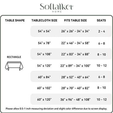 Softalker Gingham Checkered Rectangle Tablecloth - Waterproof Buffalo Plaid Table Cloth Stain Resistant Washable Table Cover for Picnic/Camping/Outdoor - Hunter Green, 54 x 108 Inch - Image 7