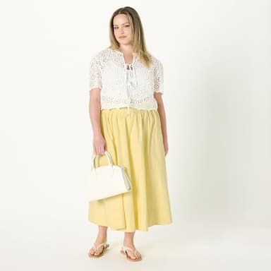 The Drop Women’s Arlo Full Maxi Cotton Skirt, Pale Banana, L - Image 7