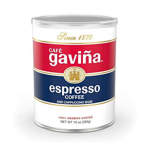 Café Gaviña Espresso Roast Ground Coffee: Rich, Dark Roast Blend with Spicy, Dark Chocolate Notes -For Espresso Machines, Lattes, and Cappuccinos- 10 oz Can - Image 1