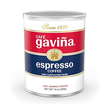 Café Gaviña Espresso Roast Ground Coffee: Rich, Dark Roast Blend with Spicy, Dark Chocolate Notes -For Espresso Machines, Lattes, and Cappuccinos- 10 oz Can - Image 1