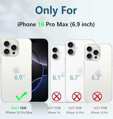 FNTCASE for iPhone 16 Pro-Max Case: Military Grade Drop Proof Protection Mobile Cover with Kickstand | Matte Textured Rugged Shockproof TPU | Protective Sturdy Phone Case - 6.9 inch Black - Image 2