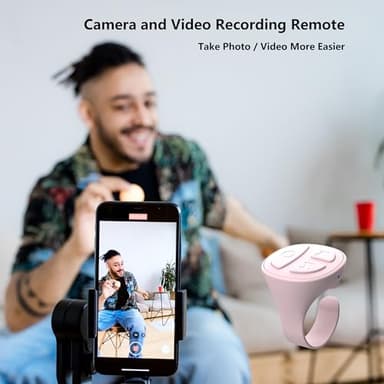 Vekesen Tiktok Scrolling Ring for iPhone, Bluetooth Camera Remote Control, Remote Control for TIK Tok Scrolling Ring for iPhone, Android (Baby Pink) - Image 5