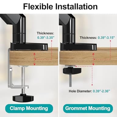 MOUNT PRO Laptop Arm Mount for Desk, 2 in 1 Function Monitor Laptop Stand, Fits Max 17" Notebook and 32" Computer Screen, Aluminum Single Monitor Holder with Adjustable Tray, Holds up to 19.8lbs - Image 6