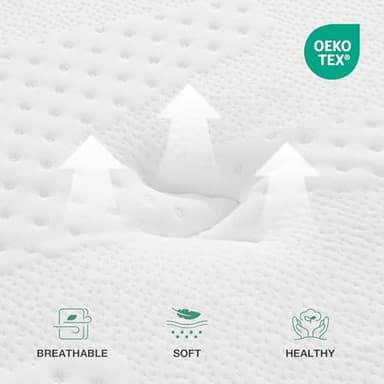 Novilla Queen Mattress 14 inch, Queen Size Hybrid Mattress in a Box with Motion Isolation,Gel Memory Foam with Pocket Springs for Support & Pressure Relief, Medium Firm Pillow Top Mattresses - Image 5
