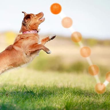 SHARLOVY Squeaky Balls for Pet Small Puppy, TPR Fetch Spike Balls for Dogs, Rubber 6 Pack Bright Colors Chew Teething Dog Toys - Image 9