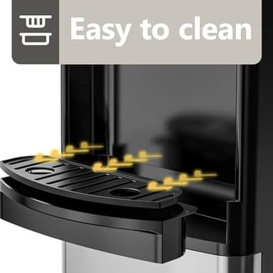 Euhomy Hot & Cold Water Dispenser, Top Loading Water Dispenser for 3 or 5 Gallon Bottles, Top Loading Hot & Cold Water Dispensor with Child Safety Lock, for Office, Home - Image 7