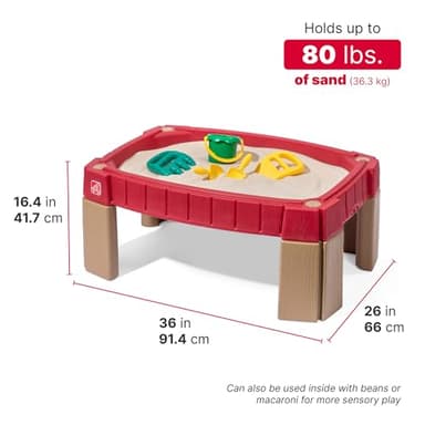 Step2 Naturally Playful Sand Table, Kids Sand Activity Sensory Table, 5 Piece Accessory Kit, Toddler Summer Outdoor Toys, 2+ Years Old - Image 3