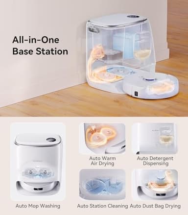 Narwal Freo X Ultra Robot Vacuum and Mop Combo, 8200Pa Robot Mop & Vacuum, Auto Mop Drying/Washing, Self-Empty, Zero-Tangling, DirtSense™, Maintenance-Free Base Station (Renewed) - Image 5