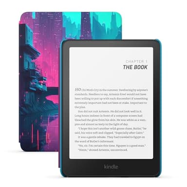 Amazon Kindle Paperwhite Kids 16GB (newest model) – larger 7" glare-free display – Kids read an average of 1+ hour per day with Kindle – Cyber City - Image 1