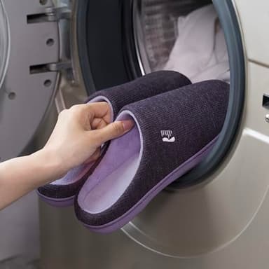 RockDove Women's Original Two-Tone Memory Foam Slipper, Size 7-8 US Women, Eggplant - Image 6