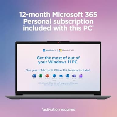 Lenovo IdeaPad 14" Laptop Computer 2025, 12GB RAM, 884GB Storage (256GB SSD +128GB eMMC +500GB Ext), Intel Core Processor, UHD Graphics, Long Battery WiFi-6, MarxsolAccessory, 1-Yr Office 365, Win 11 - Image 4