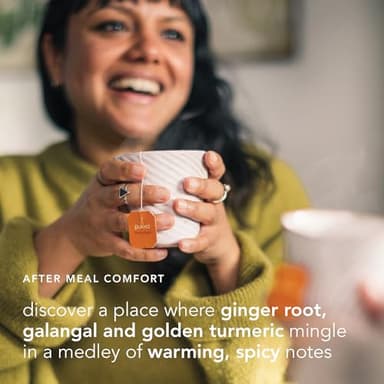 Pukka Three Ginger Organic Herbal Tea, Digestion-Aiding Infusion With Ginger, Turmeric, and Galangal, Tea Gift Set Ideal After Meals, Caffeine Free, 80 Total Bags (20ct - Pack of 4) - Image 4