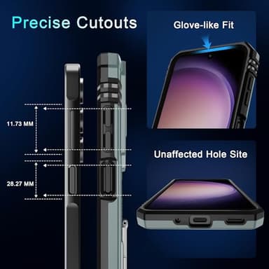 DEERLAMN Case for Samsung Galaxy A16 5G with Slide Camera Cover+Screen Protector (1 Pack), Rotated Ring Kickstand Military Grade Shockproof Protective Cover-Grey - Image 6