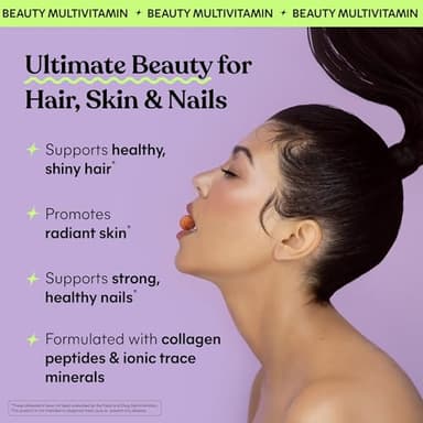 Lemme Glow Collagen Gummies for Thick Hair, Strong Nails & Healthy Skin with Multi-Collagen Peptides, Biotin, Trace Minerals, Zinc, Vitamins A, C & E, Dairy & Gluten Free, Peach Flavor, 60 ct. - Image 2